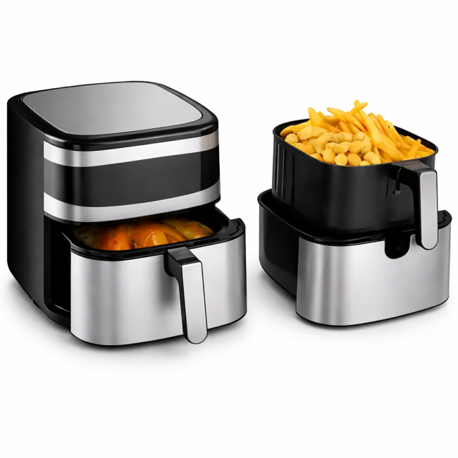 Аэрогриль Rainberg RB-2330 8.5 л, 4200 Вт, 2 ТЭНа, 12 программ, сенсорное управление, аэрофритюрница без масла, терморегулятор