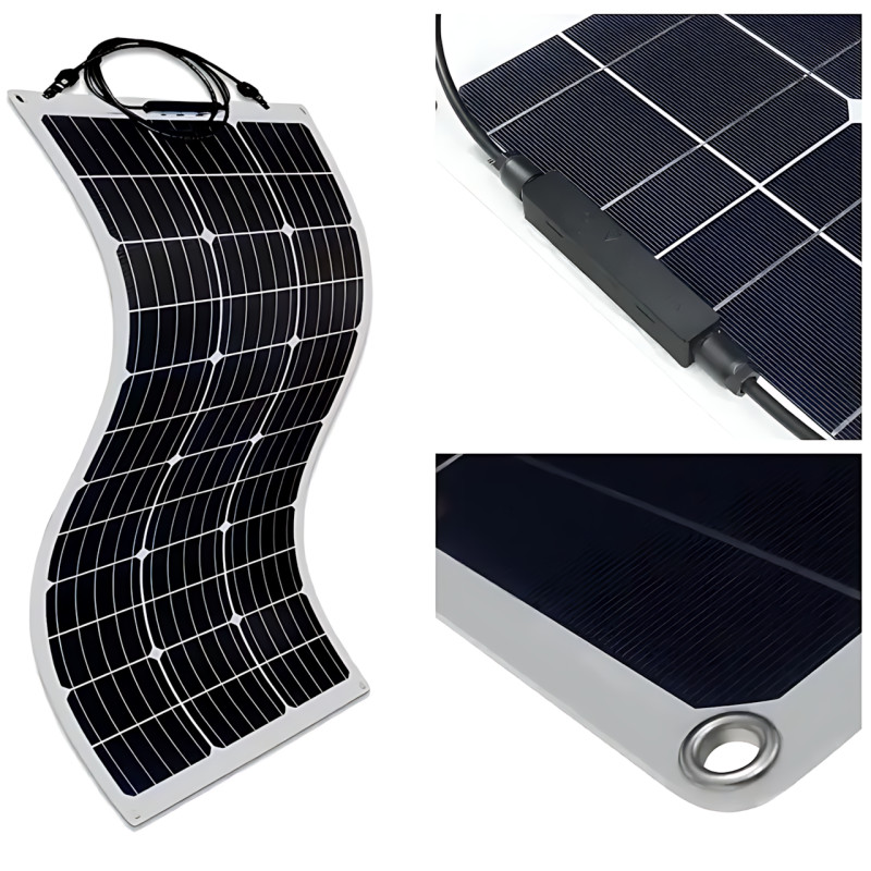 Гибкая монокристаллическая панель 200W, портативная солнечная панель Flexible panel 200W, 780 х 1356 х 2.6 мм фото - 4