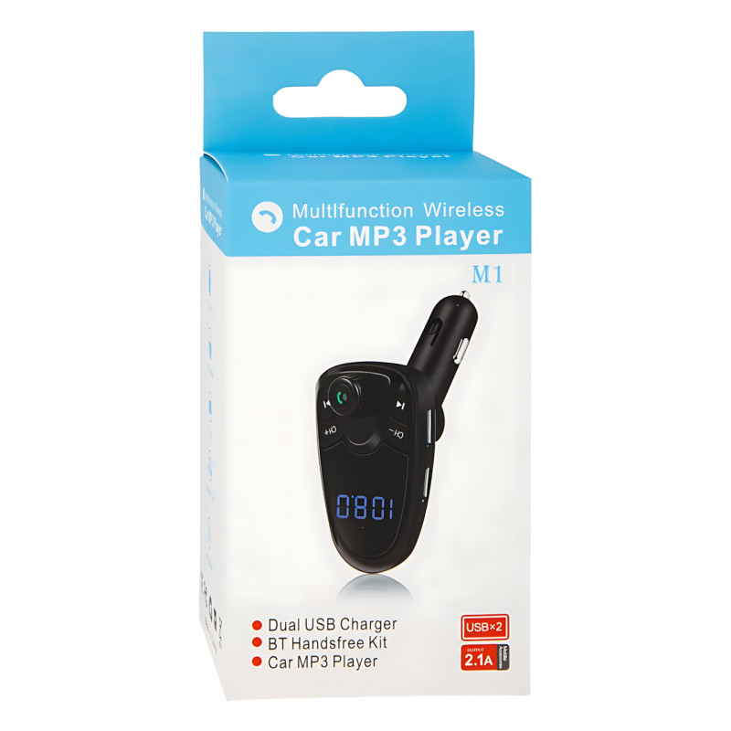 Трансмиттер FM MOD M1BT, автомобильный FM модулятор с Bluetooth и MP3, AUX фото - 10