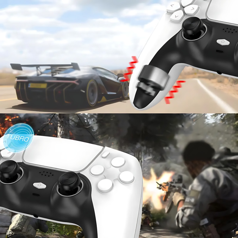 Беспроводной геймпад Data Frog PS-P02 для ПК и PS4 с дополнительными задними кнопками фото - 7