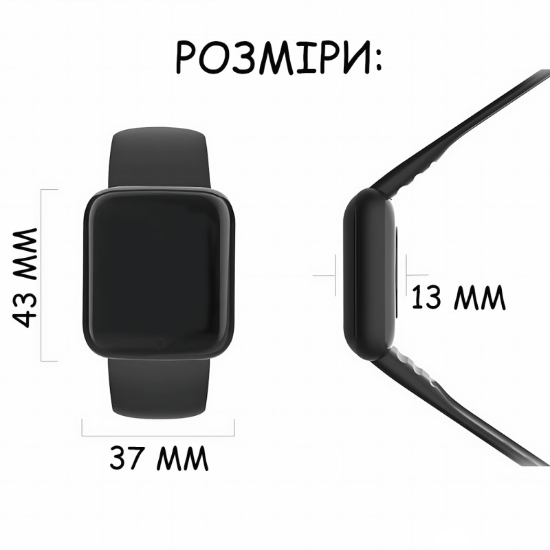 Смарт-годинник Y68S DL216, 1.3" кольоровий екран, вимірювання тиску, пульсу та SpO2, IP67, Bluetooth 4.0, FitPro, Android/iOS, 100 фото - 9