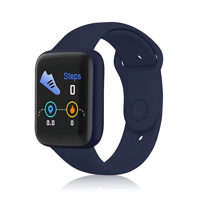 Смарт-годинник Y68S DL216, 1.3" кольоровий екран, вимірювання тиску, пульсу та SpO2, IP67, Bluetooth 4.0, FitPro, Android/iOS, 100