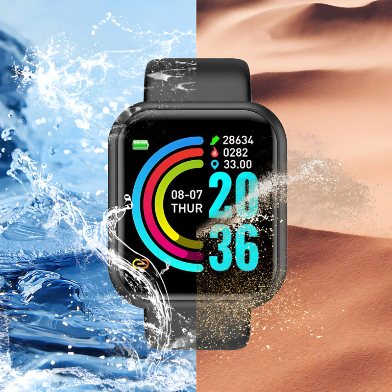 Смарт-годинник Y68S DL216, 1.3" кольоровий екран, вимірювання тиску, пульсу та SpO2, IP67, Bluetooth 4.0, FitPro, Android/iOS, 100 фото - 8