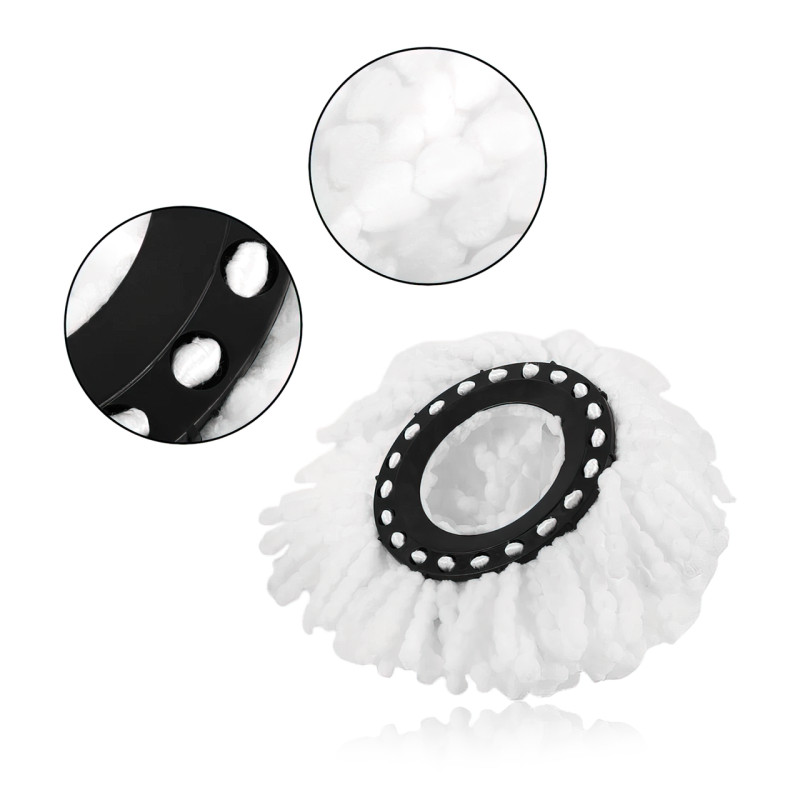 Насадка для швабра Spin MOP 360, запасна, з мікрофібри, 22 см фото - 3