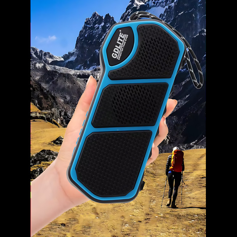 Портативна колонка із сонячною батареєю та ліхтарем CCLAMP CL-823 — Bluetooth, USB, SD, FM, 5 Вт, 1500 мА·год Зелений фото - 4