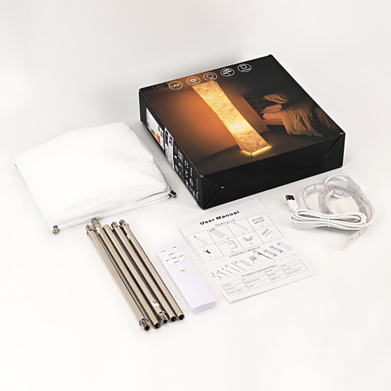 Напольная лампа GRAND MA771 с USB-питанием и пультом дистанционного управления, диммером, теплым светом, 20×20×130 см фото - 10