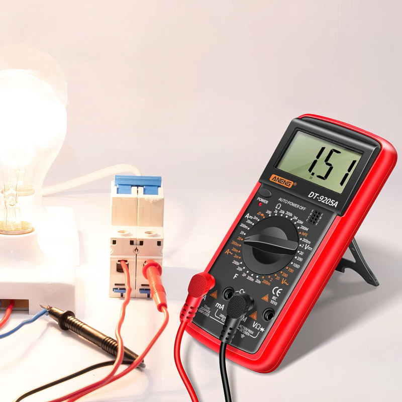 Мультиметр DT-9205A для измерения напряжения, силы тока, емкости, теста транзисторов фото - 4