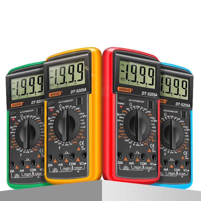 Мультиметр DT-9205A для измерения напряжения, силы тока, емкости, теста транзисторов фото - 6