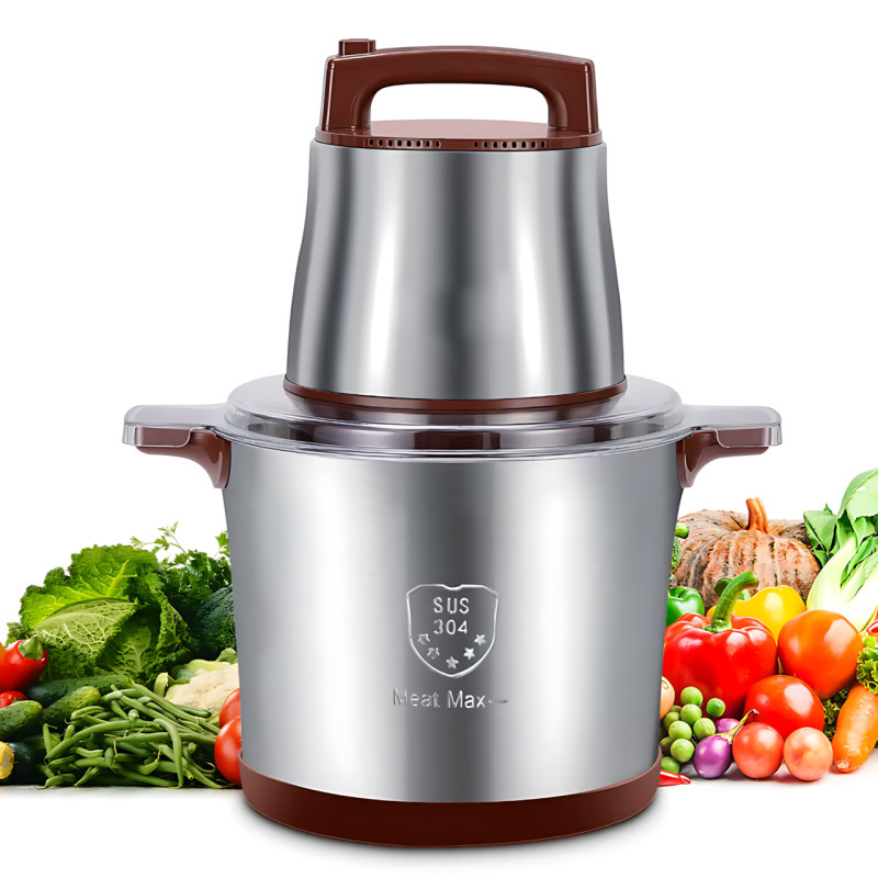 Кухонный измельчитель Hoffmans HM-8878, 12 л, 4800 Вт, нержавеющая сталь, 2 скорост Черный фото - 2