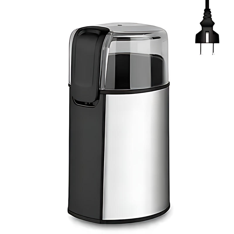 Кофемолка электрическая Domotec MS 7123 280W, ножевая, емкость 60 г, сталь, 16 х 9 см фото - 2