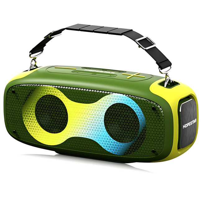 Портативная Bluetooth-колонка Hopestar A30 Party 70Вт, TWS, RGB-подсветка, IPX6, 8800 мАч, AUX, USB, BT 4.0 Зеленый