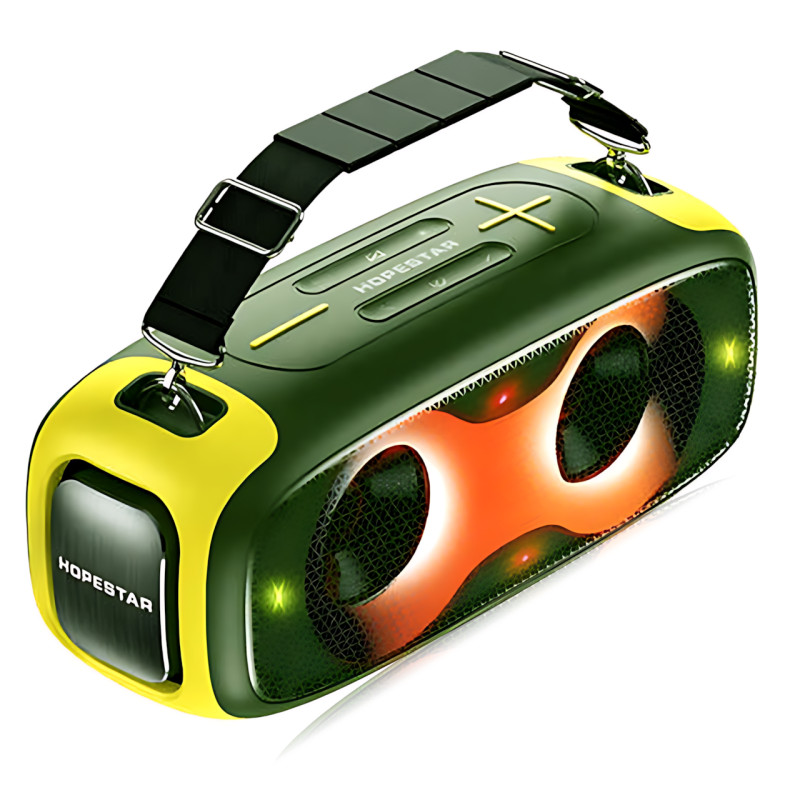 Портативная Bluetooth-колонка Hopestar A30 Party 70Вт, TWS, RGB-подсветка, IPX6, 8800 мАч, AUX, USB, BT 4.0 Зеленый фото - 2