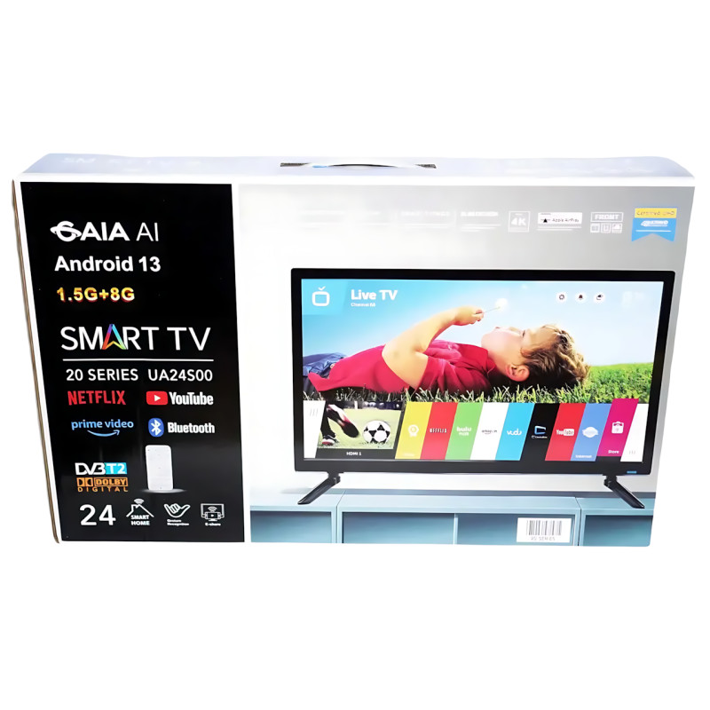 LED Телевизор 24" Smart TV, WiFi, 1.5 Gb Ram, 8Gb Rom, T2, USB, HDMI, Android 13 фото - 10
