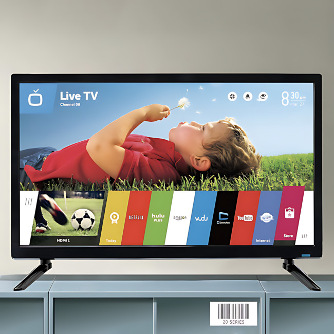 LED Телевизор 24" Smart TV, WiFi, 1.5 Gb Ram, 8Gb Rom, T2, USB, HDMI, Android 13