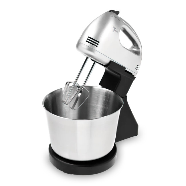 Ручний міксер Crownberg CB7321 Pro, стаціонарний, 150 Вт, 7 швидкостей, металева чаша