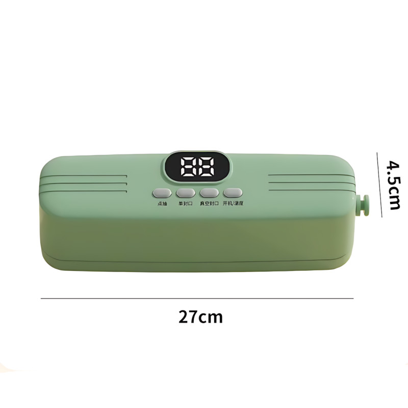 Вакууматор AND 1425, USB, 7.4 Вт, портативный, перезаряжаемый, мини-упаковщик для продуктов, зеленый фото - 8