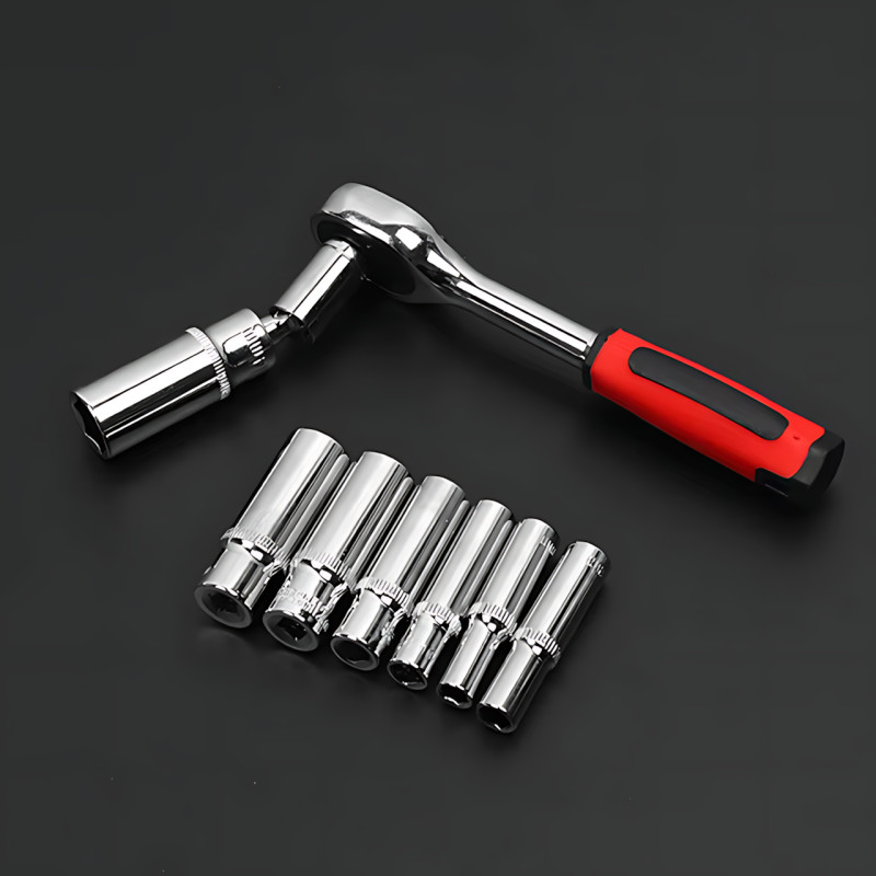 Набір інструментів 53 предмети New Tools 1/4" Cr-V: тріскачка, біти, головки, кейс фото - 5