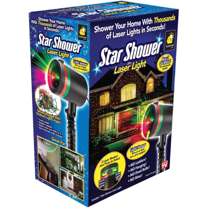 Зоряний проектор Star Shower Laser Light. Вуличний проектор Стар шовер фото - 3