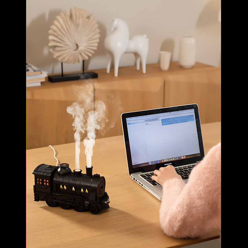 Увлажнитель воздуха и ароматизатор MA747 “Паровоз”, ультразвуковой, с подсветкой, ароматизацией, 300 мл, автоотключение, черный фото - 9