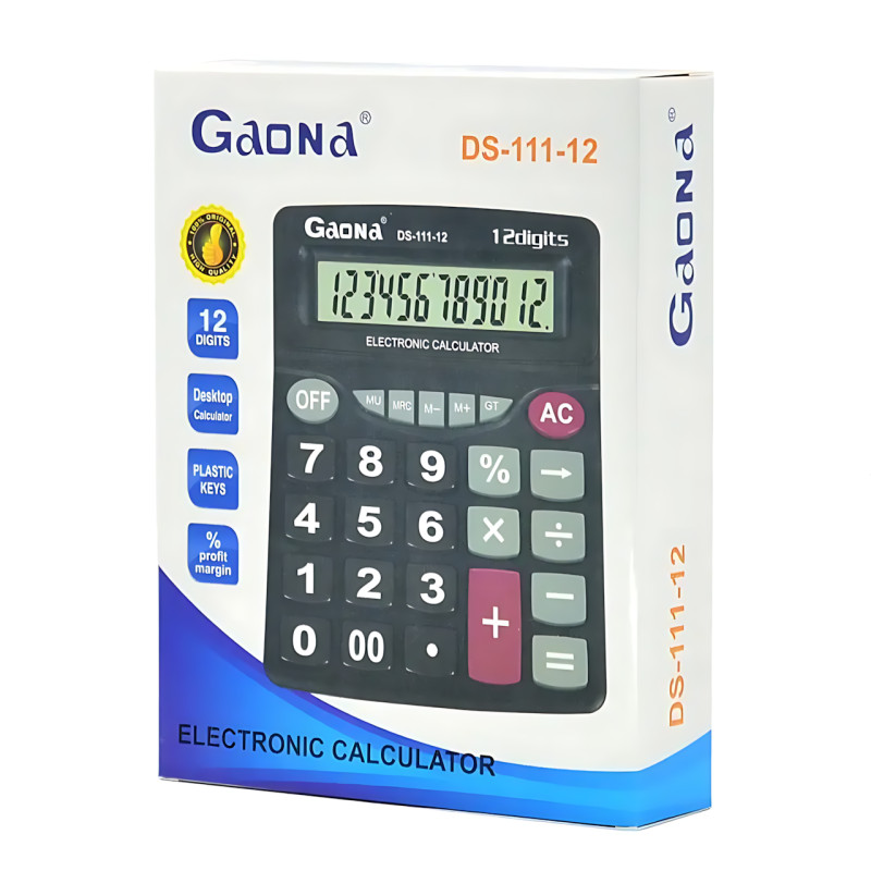 Калькулятор Caona KK-111 з великими кнопками, 12-розрядний, настільний фото - 9