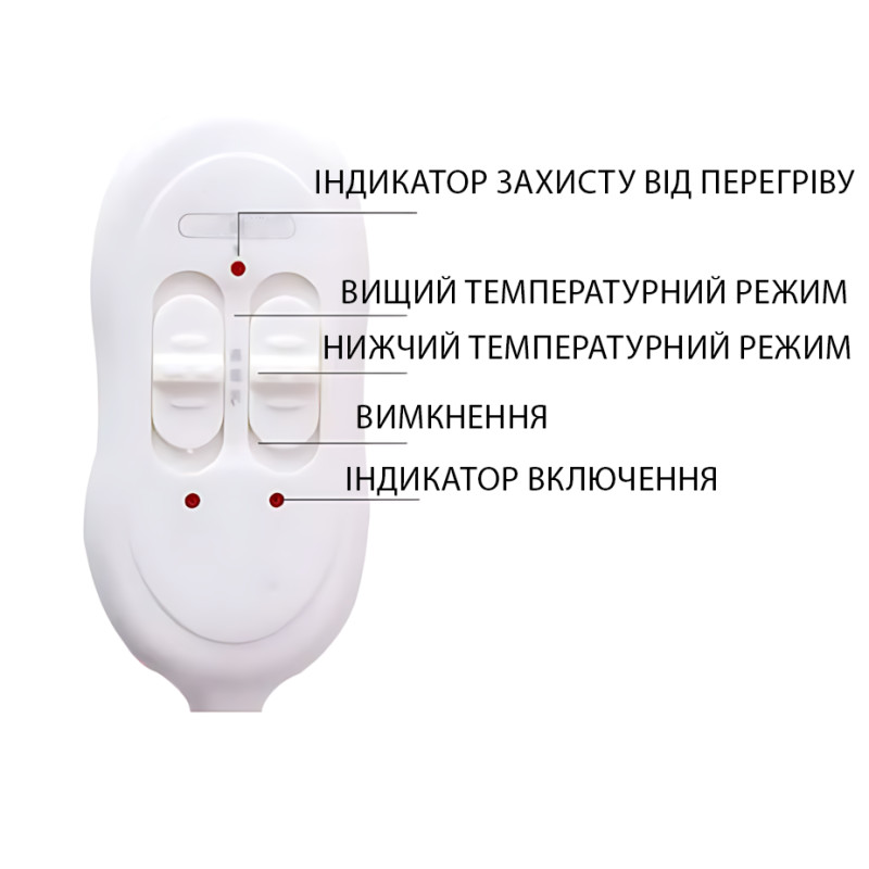 Электро простынь с 2-х зонным управлением обогревом, Электро одеяло 160х180 см в цветную полоску фото - 7