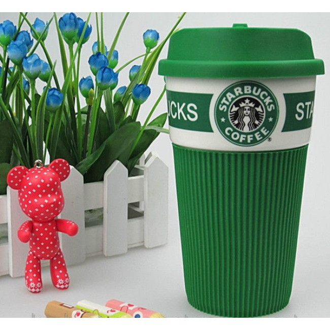 Чашка керамічний кухоль Starbucks Brown Старбакс з термоізоляцією