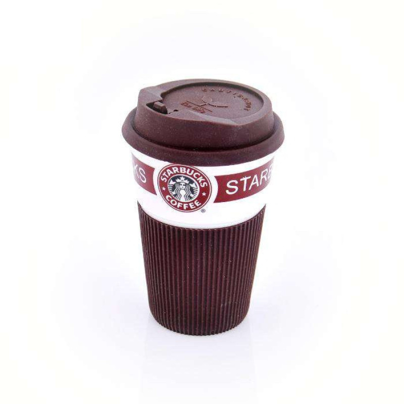 Чашка керамічний кухоль Starbucks Brown Старбакс з термоізоляцією фото - 5
