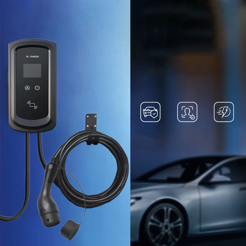 Автомобільна зарядна станція iDome ID-7000S EV з LCD-дисплеєм, 7 кВт, від мережі 220 В, IP54 фото - 2