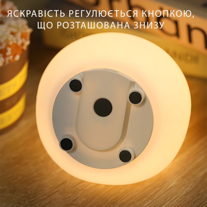 Силиконовый ночник Спящий олененок с сенсорным датчиком, аккумуляторная RGB-лампа ночник в детскую с таймером фото - 4