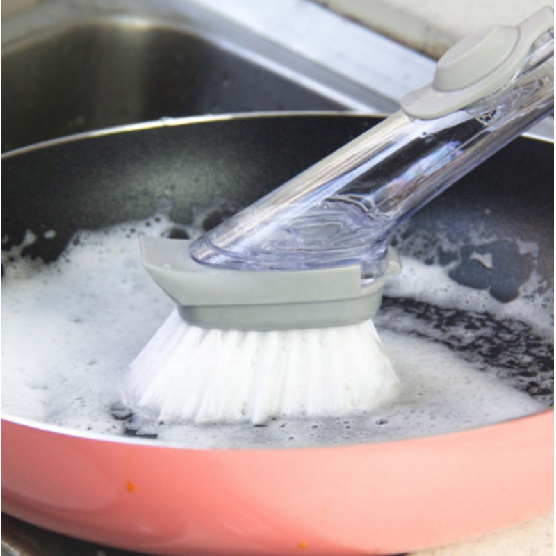 Щетка с дозатором для мойки посуды Decontamination Wok Brush, многофункциональная фото - 1