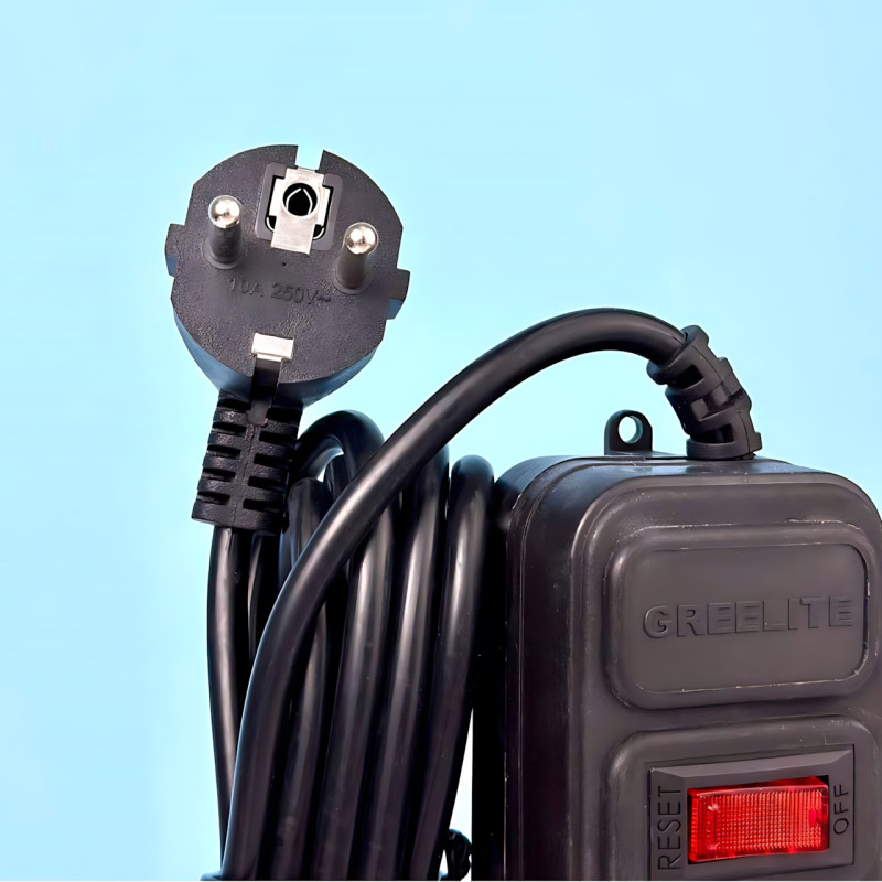 Мережевий фільтр-подовжувач SP3 3 розетки із заземленням, кнопка вимкнення, захист від перевантаження, стрибків напруги, 5 м фото - 6