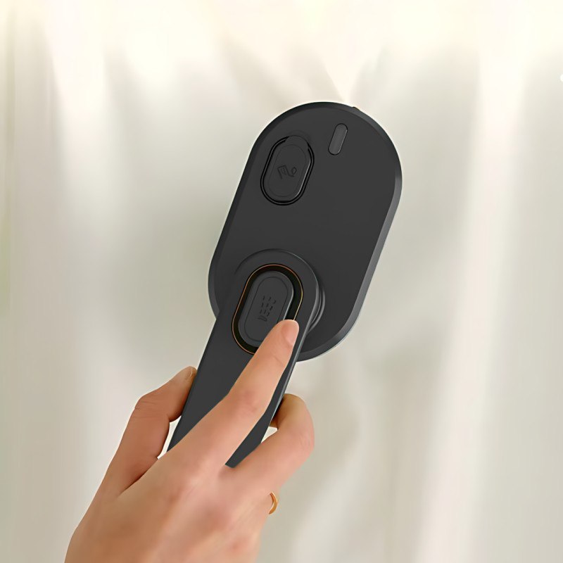 Портативна парова праска RAF R.1316B, 1000 Вт, антипригарна підошва, 220 В, розпилення води + пара, чорний фото - 5