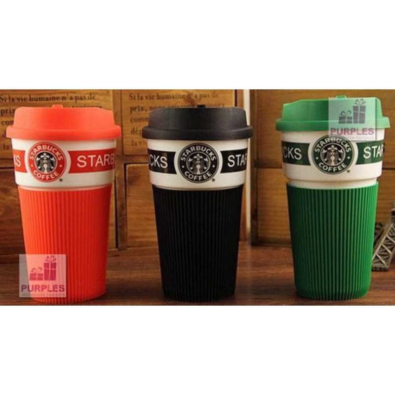 Чашка керамическая кружка Starbucks Brown Старбакс c термоизоляцией фото - 2