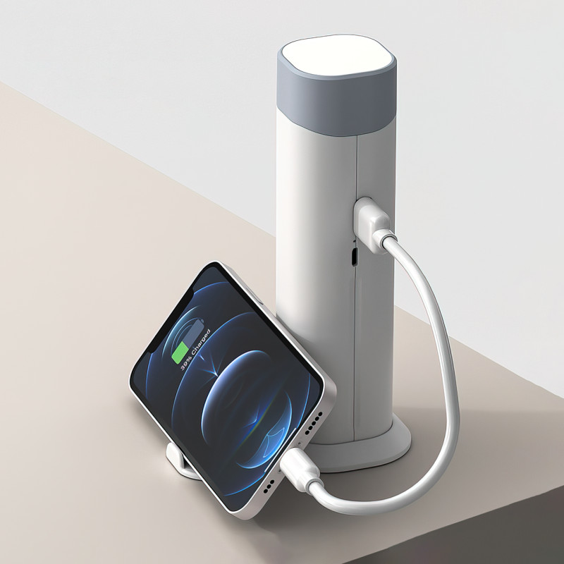 Лампа трансформер Desk lamp Mode, 5000 мА/ч с функцией повербанк, подставкой для телефона фото - 3