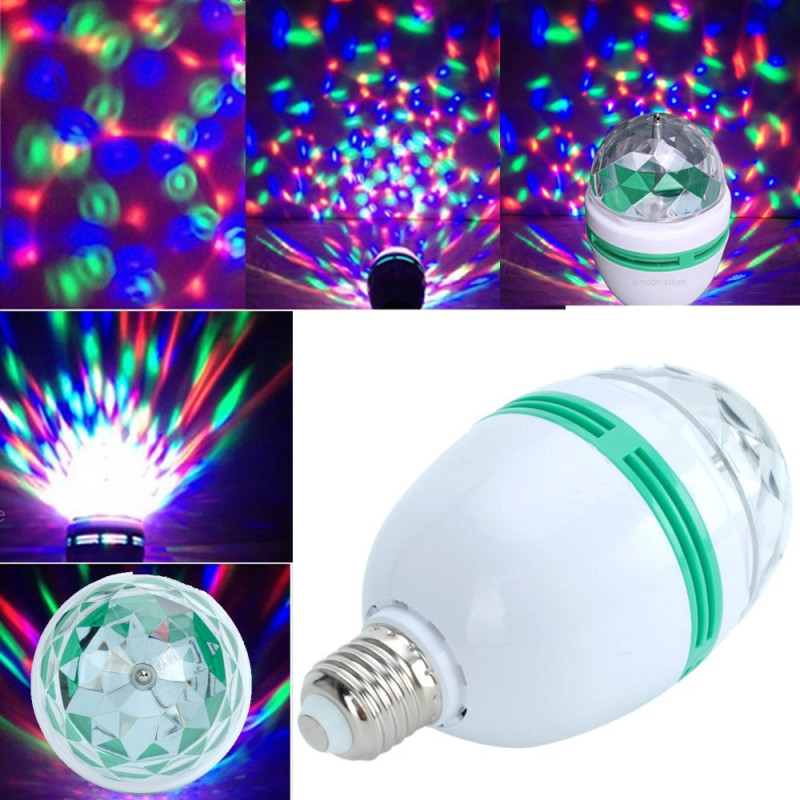 Світлодіодна лампа LED full color rotating lamp фото - 4
