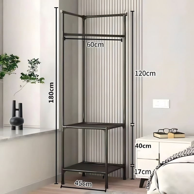 Кутовий вішак для одягу та взуття Corner Coat Rack підлоговий 185х40 см фото - 8