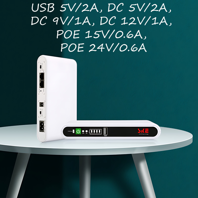 Безперебійник UpS живлення 8800 мА·год, ДБЖ 8800 мА·год з індикацією заряду, 17 Вт, роз'єми USB, POE, DC фото - 9