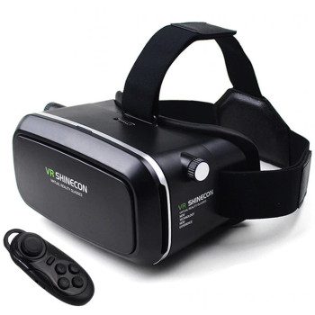 Шолом віртуальної реальності VR BOX Shinecon 6,0 3D з пультом, Чорний