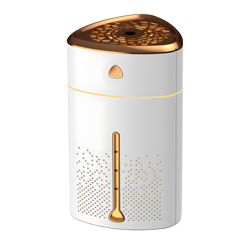 Ультразвуковой увлажнитель воздуха ночник Fog Humidifier с подсветкой, портативный, бак 1000 мл, Бело-золотой фото - 2