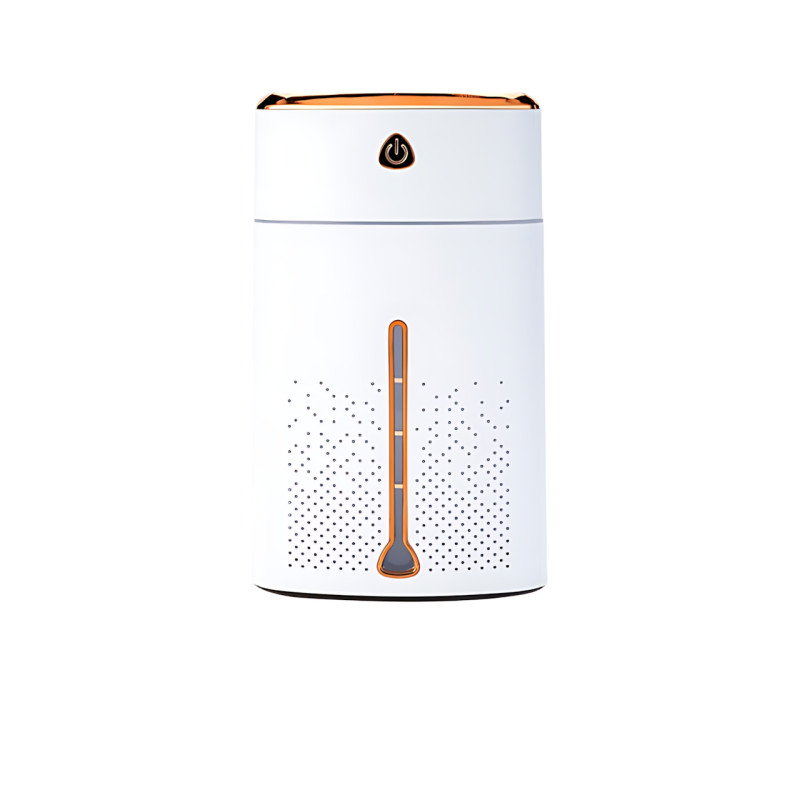 Ультразвуковой увлажнитель воздуха ночник Fog Humidifier с подсветкой, портативный, бак 1000 мл, Бело-золотой фото - 3