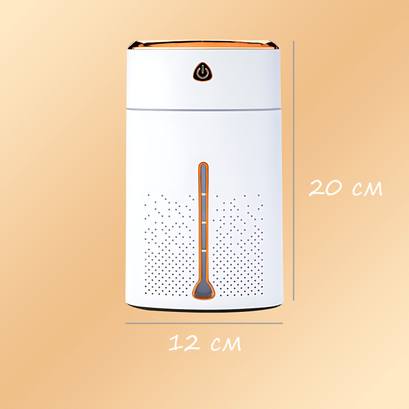 Ультразвуковой увлажнитель воздуха ночник Fog Humidifier с подсветкой, портативный, бак 1000 мл, Бело-золотой фото - 7