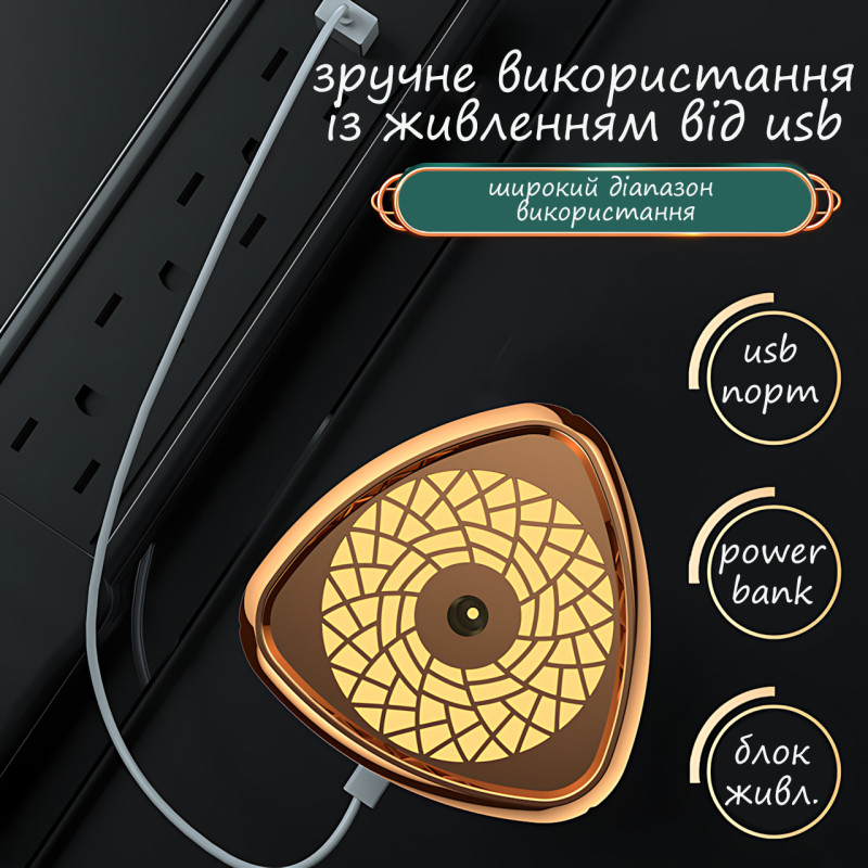 Ультразвуковой увлажнитель воздуха ночник Fog Humidifier с подсветкой, портативный, бак 1000 мл, Бело-золотой фото - 5