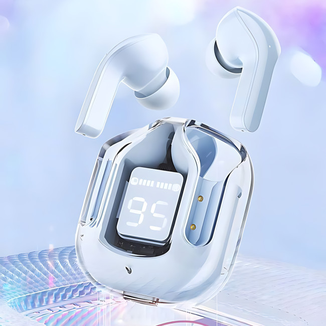 Бездротові навушники Bluetooth ultrapods з мікрофоном, 250 мА·год, сумісні з Android і Apple, діапазон 10 м Блакитний