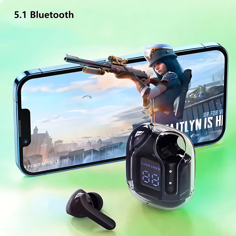 Бездротові навушники Bluetooth ultrapods з мікрофоном, 250 мА·год, сумісні з Android і Apple, діапазон 10 м Блакитний фото - 9