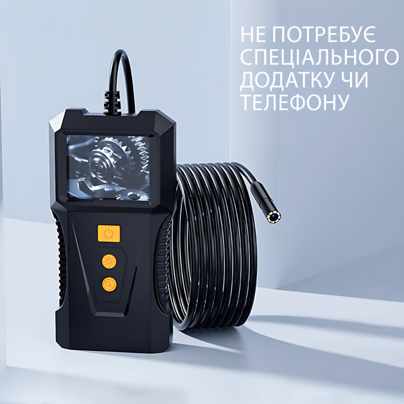 Эндоскоп с экраном RIAS P230, кабель 5 м, 8 мм камера, 8 LED, жёсткий провод, IP68, автономный (батарейки) фото - 5