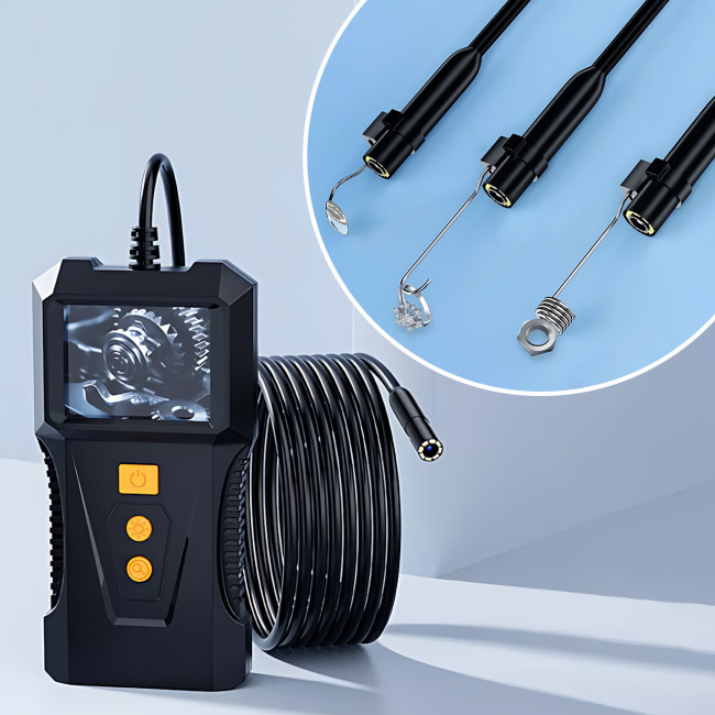 Эндоскоп с экраном RIAS P230, кабель 5 м, 8 мм камера, 8 LED, жёсткий провод, IP68, автономный (батарейки)