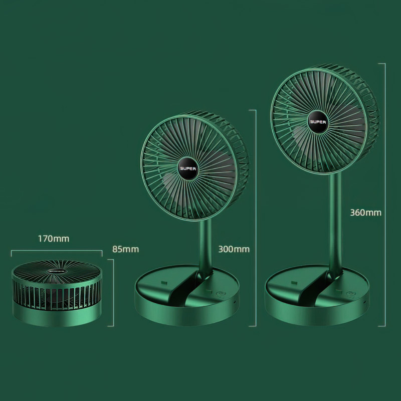 Складной портативный телескопический вентилятор Telescopic Fan, 5 Вт, micro USB, 8 часов работы фото - 8