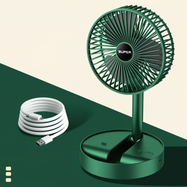 Складной портативный телескопический вентилятор Telescopic Fan, 5 Вт, micro USB, 8 часов работы