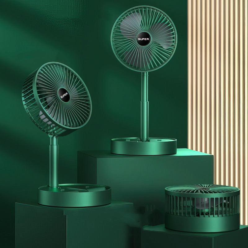 Складной портативный телескопический вентилятор Telescopic Fan, 5 Вт, micro USB, 8 часов работы фото - 3