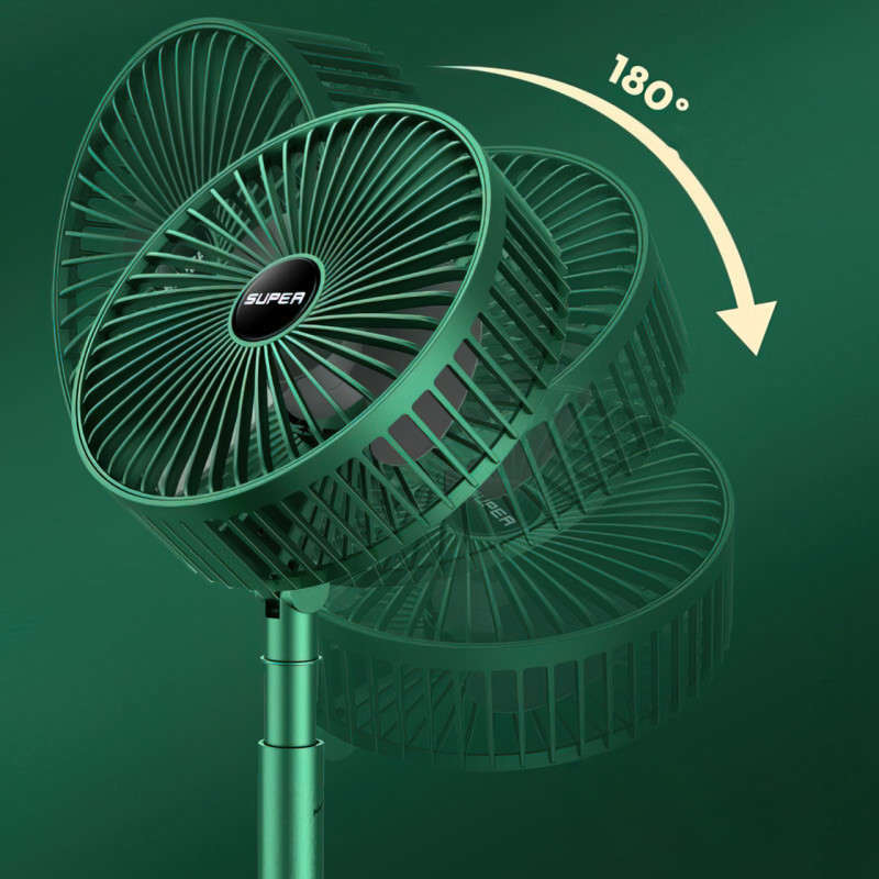 Складной портативный телескопический вентилятор Telescopic Fan, 5 Вт, micro USB, 8 часов работы фото - 5